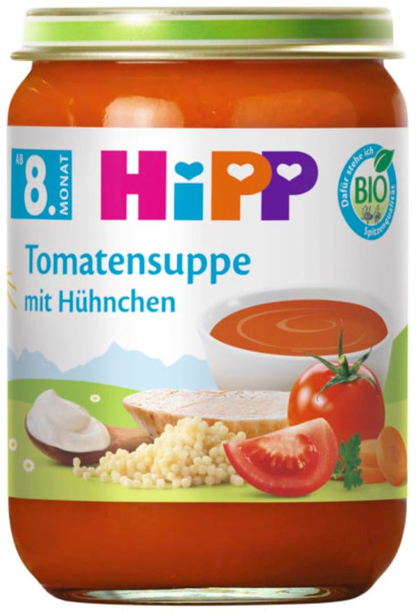 Supă organică Hipp de la 8 luni Supă de roșii cu pui, 190G, 6 pachete (6X190G) Mama si Copilul Naty Shop Default Title