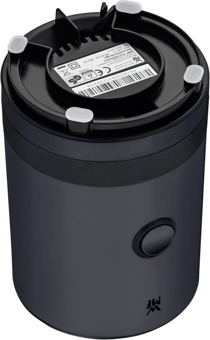 WMF Küchenminis Smoothie-To-Go, Mini Standmixer Mit Zwei Mix-/Trinkbehältern 0,6L, Mixer Hochleistungsmixer 300 W, Edelstahl Matt, Schwarz Bucatarie Naty Shop