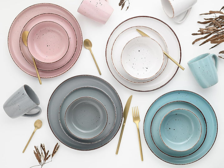 Creatable, 22908, Serie MODERN FASHION, 16-Teiliges Geschirrset, Kombiservice Aus Steinzeug, Spülmaschinen- Und Mikrowellengeeignet, Qualitätsproduktion Seturi vesela masa Naty Shop