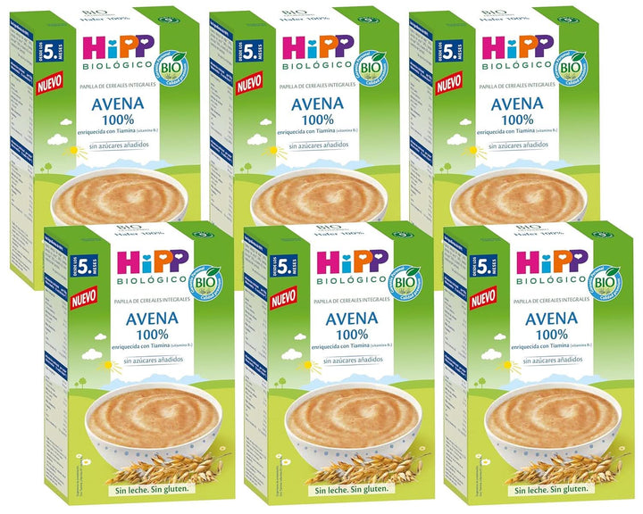 Terciuri de cereale neîndulcite Hipp, 100% orez, fără gluten, pachet de 6 (6 x 200 g) Mama si Copilul Naty Shop 6 x 200 grame 100% Ovăz