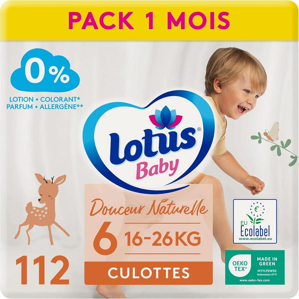 Lotus Baby Douceur Naturelle – scutece, marimi diverse, pachet 1 lună Mama si Copilul Naty Shop 6 (112 buc)