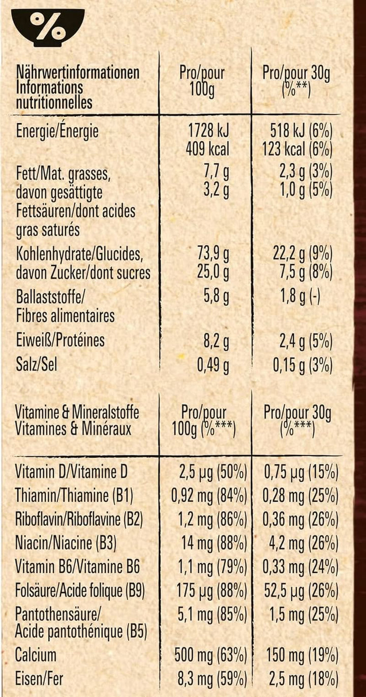 Cereale LION, Cereale de ciocolată cu caramel și 41% făină integrală, pachet 8 x 400 grame Cereale Naty Shop