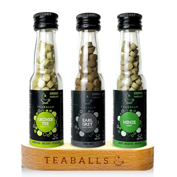TEABALLS - Set de 3 POWER TEA MIX - ZMEURĂ, ENERGIE, CIREȘE Pentru aproximativ 120 de cești de ceai
