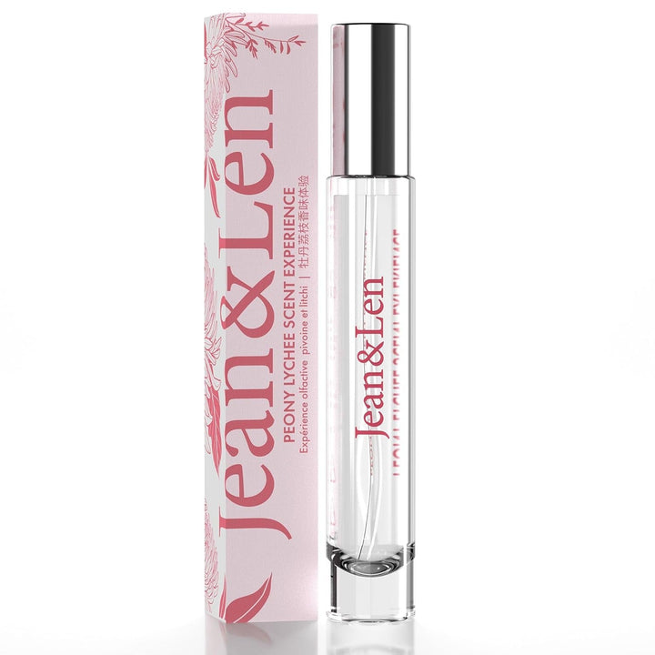 Jean & Len Scent Experience Peony & Lychee, Apă de toaletă cu aromă de bujor și lici, Mini parfum practic, Ideal pentru călătorii, Sticlă de înaltă calitate, 10 ml
