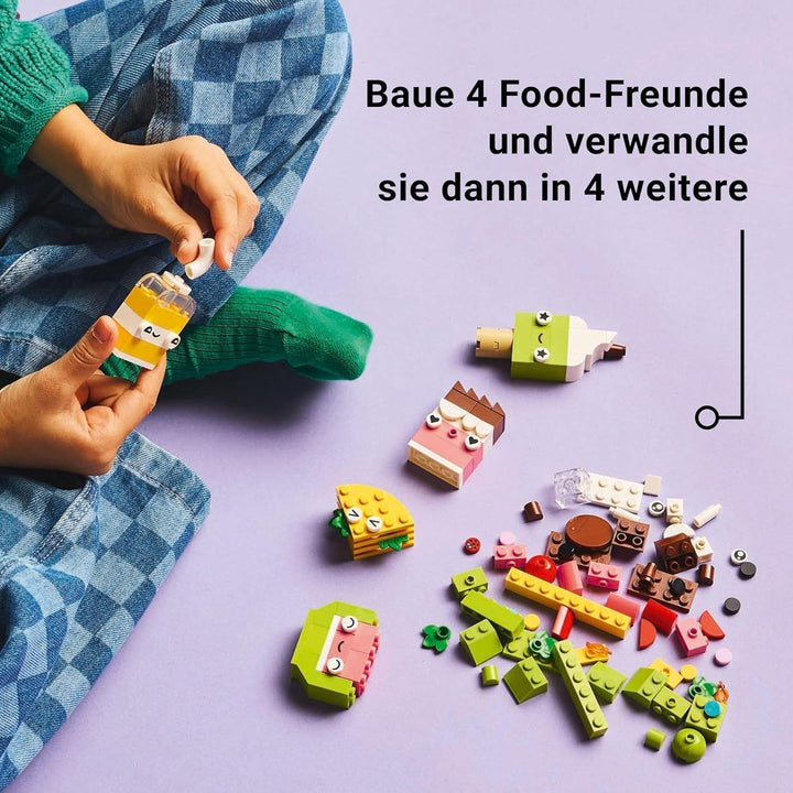 LEGO Classic Creative Snack Building Fun, jucărie cu mâncare pentru jocuri de rol imaginative, set de construcție pentru băieți și fete de la 4 ani, Cupcake, Avocado, Popsicle și Taco 11039 Seturi de constructie Besuche den LEGO-Store