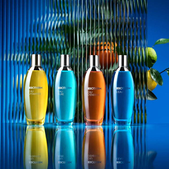 Biotherm Eau D'Energie Eau De Toilette, parfum revigorant pentru îngrijirea corpului pentru femei, parfum de corp cu esențe fructate de portocală, mandarină și lămâie, revitalizează și împrospătează intens pielea