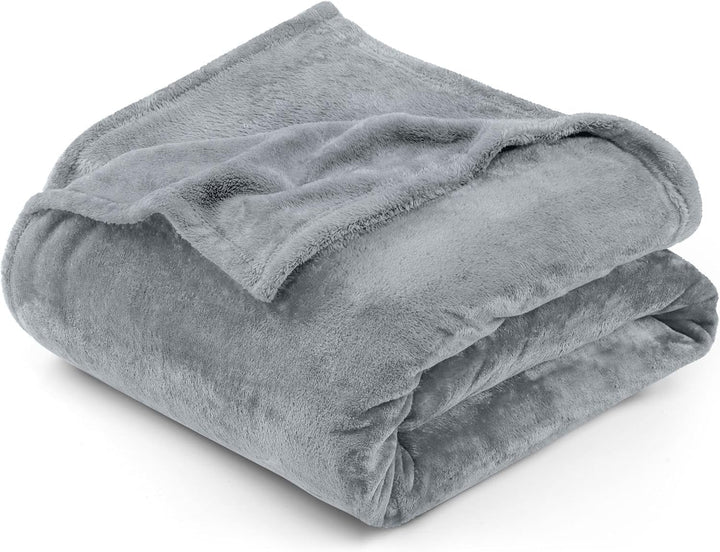 Utopia Bedding Kuschelige Fleecedecke [228X228 Cm, Grau] Weiche, Leichte, Warme Flauschige Decke Kuschelige Und Atmungsaktive Decken FÃ¼r Bett Sofa Couch