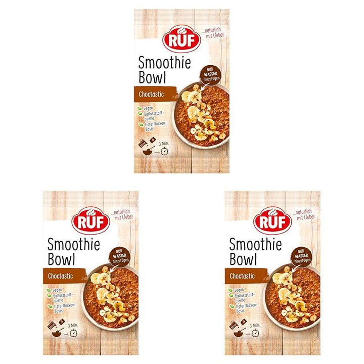 RUF Smoothie Bowl Berry Bunch, 50 grame Cereale Naty Shop Choctastic (ciocolata) 3 x 50 grame