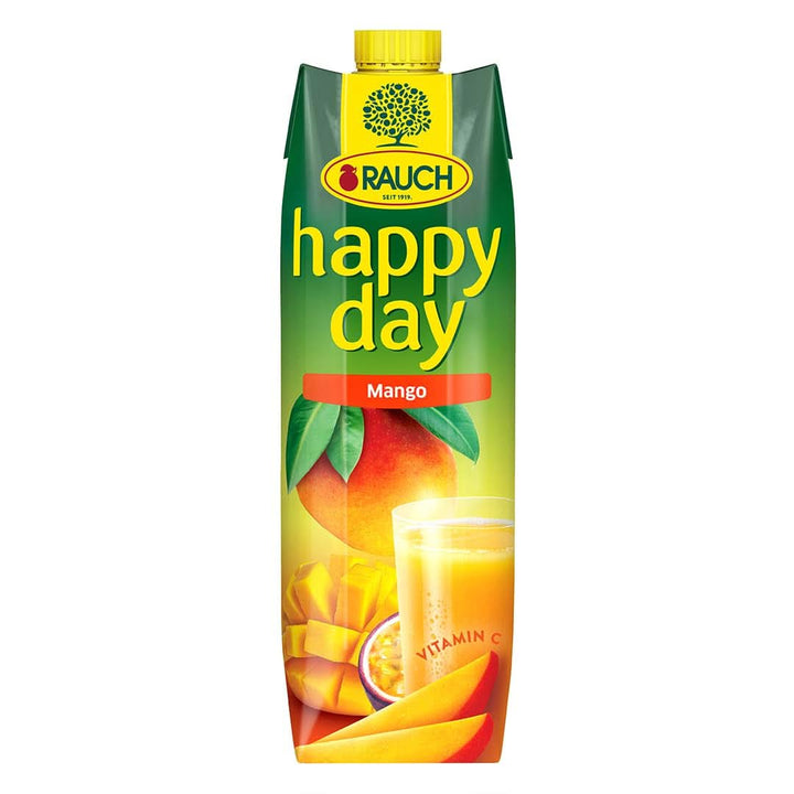 Rauch Happy Day Mango | Băutură rafinată cu fructul pasiunii | O mulțime de vitamina C | 6 x 1 litru, Tetra Prisma Naty Shop