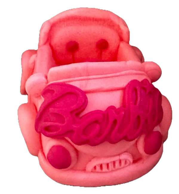 Decoratiune comestibila din zahar, Masina Barbie Decoratiuni din Pasta de Zahar Naty Shop