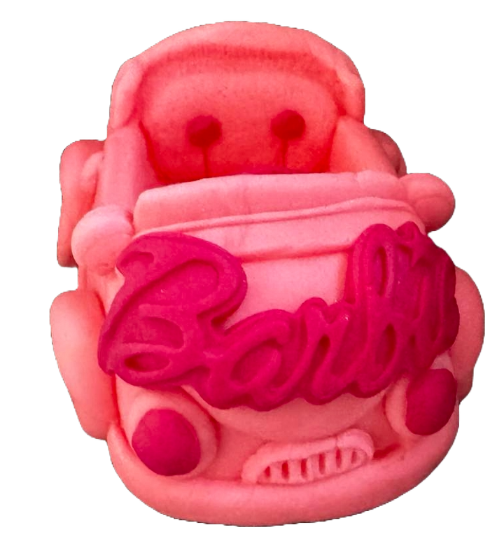Decoratiune comestibila din zahar, Masina Barbie Decoratiuni din Pasta de Zahar Naty Shop