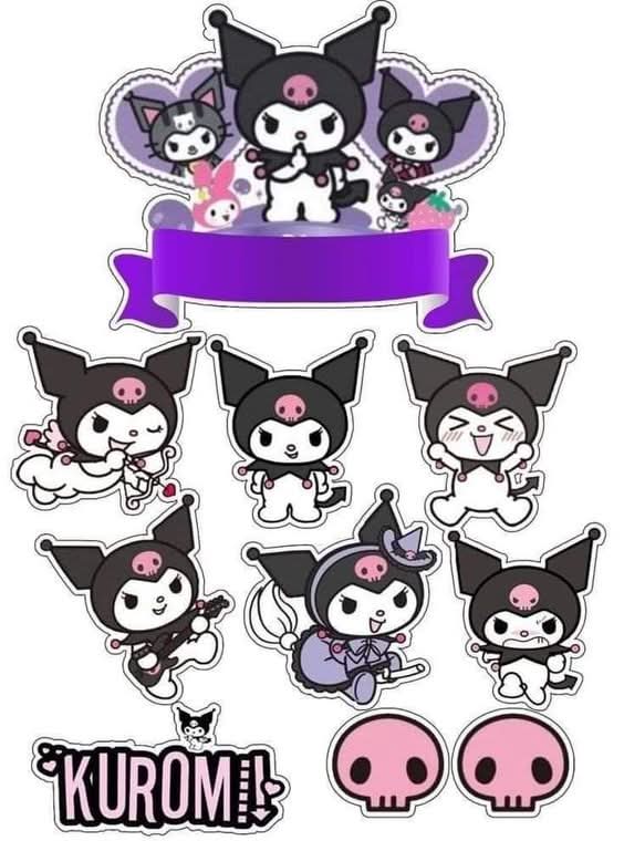 Imagine comestibila, vafa sau icing, format A4, Kuromi Imagini comestibile Naty Shop