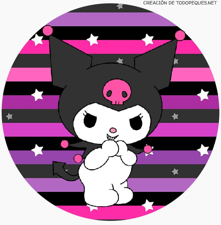Imagine comestibila, vafa sau icing, format A4, Kuromi Imagini comestibile Naty Shop