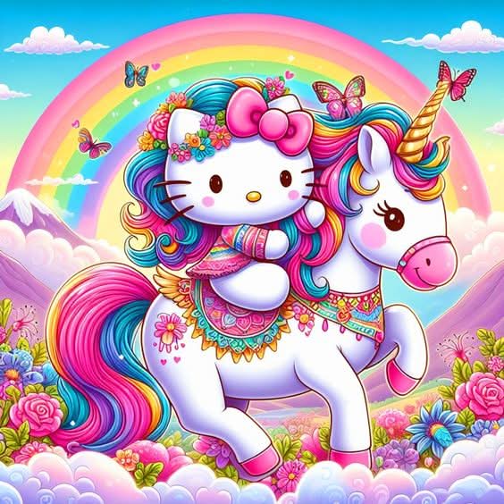 Imagine comestibila, vafa sau icing, format A4, Hello Kitty Imagini comestibile Naty Shop