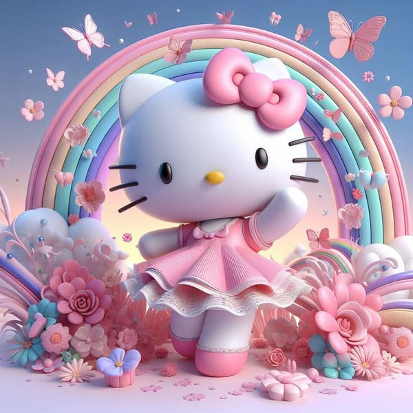 Imagine comestibila, vafa sau icing, format A4, Hello Kitty Imagini comestibile Naty Shop