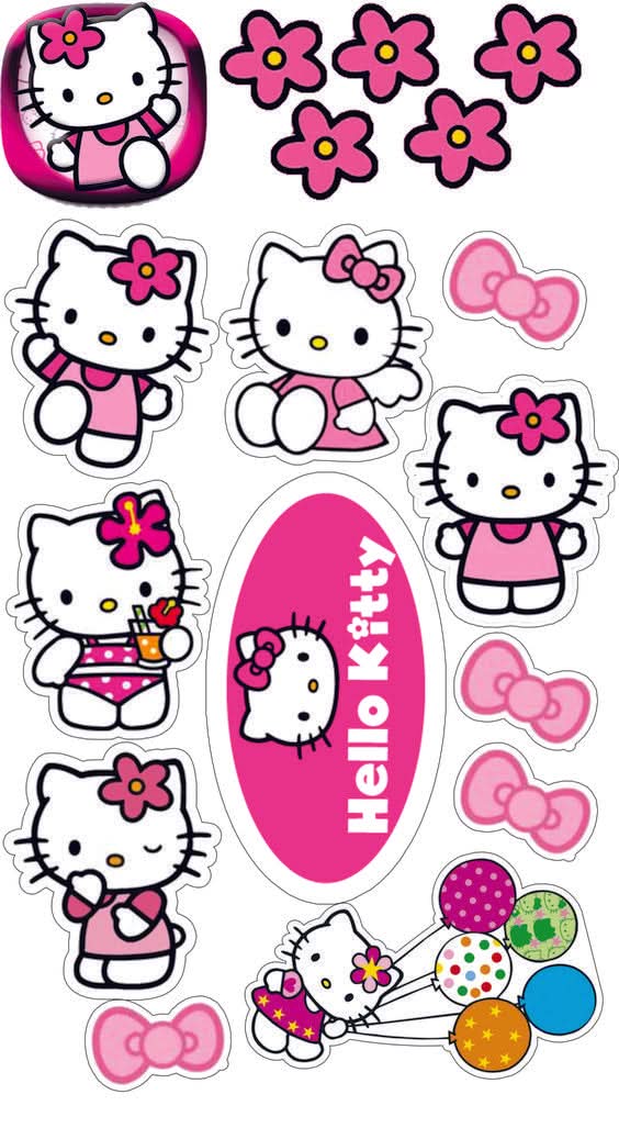 Imagine comestibila, vafa sau icing, format A4, Hello Kitty Imagini comestibile Naty Shop