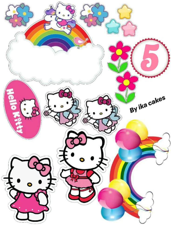Imagine comestibila, vafa sau icing, format A4, Hello Kitty Imagini comestibile Naty Shop