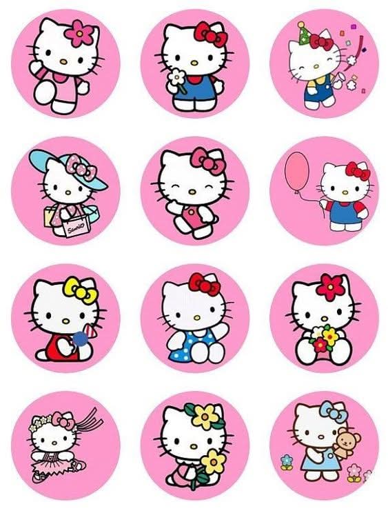 Imagine comestibila, vafa sau icing, format A4, Hello Kitty Imagini comestibile Naty Shop