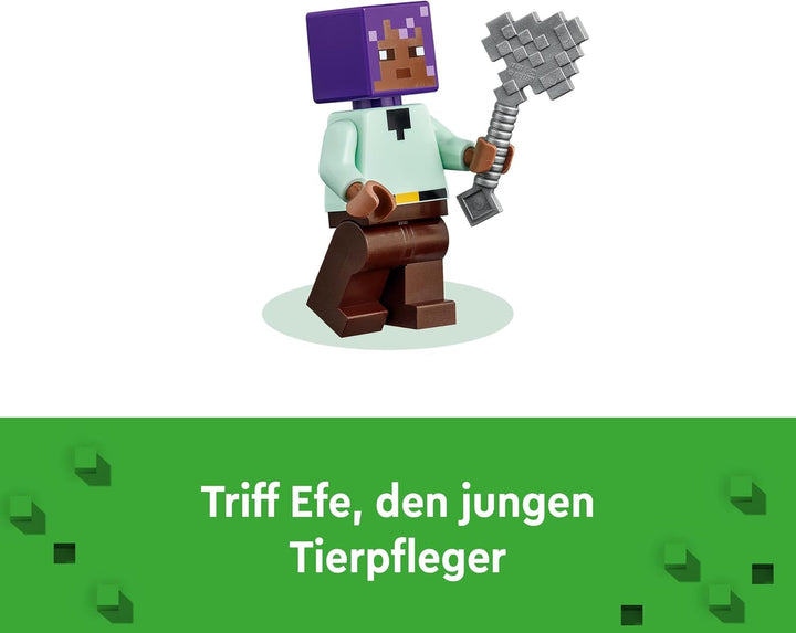 LEGO Minecraft Sanctuarul animalelor, jucărie cu multe figuri de animale pentru fete și băieți de la 7 ani, cadou pentru gameri și copii, set de modele de cărămizi ale biomului de câmpie 21253 Seturi de constructie Besuche den LEGO-Store