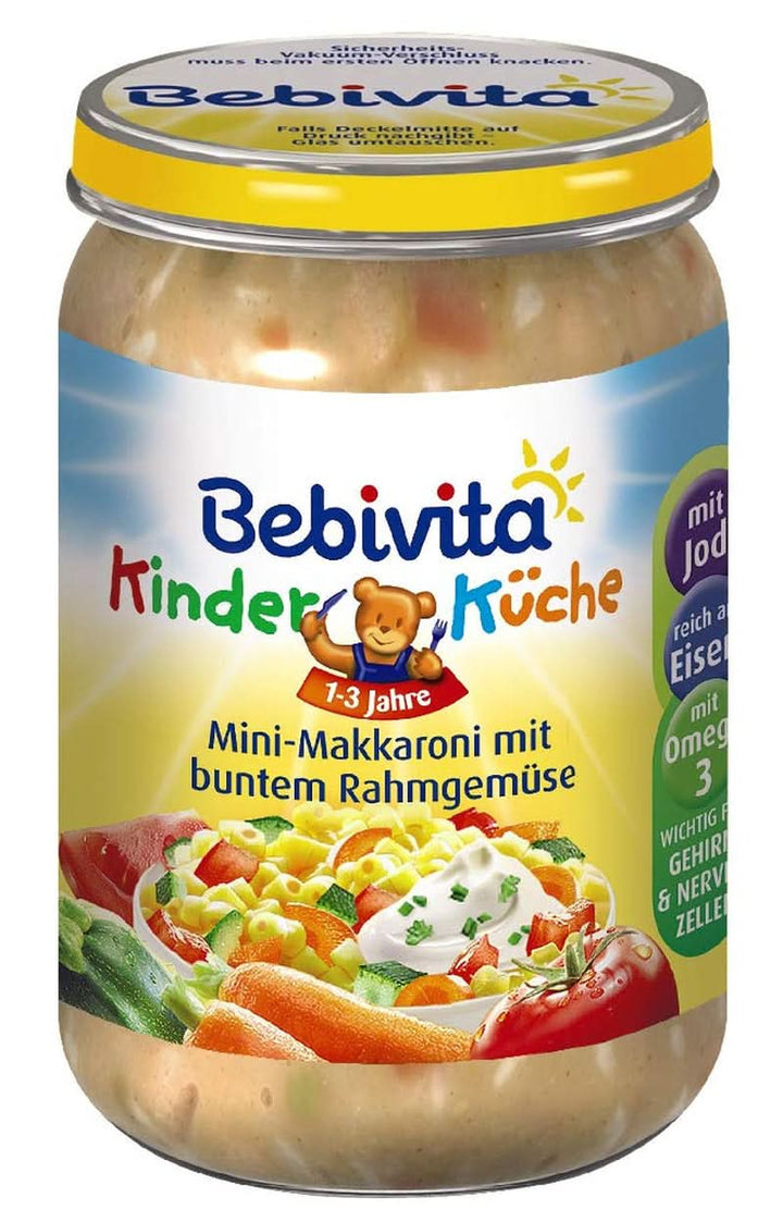 BebiVita, Spaghetti Bolognese, set 6 x 250 grame Mama si Copilul Naty Shop 6 x 250 grame Mini macaroane cu piure de legume