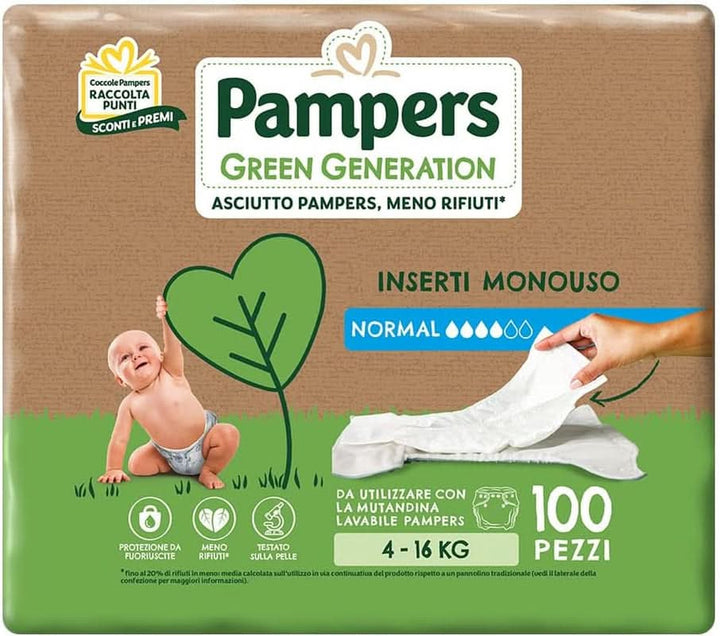 Pampers Green Generation Extra, 4 - 16 kg, alb, 120 buc Mama si Copilul Naty Shop 100 buc