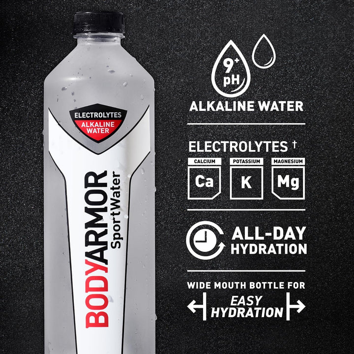 Sportwater Alkaline Water, Superior Hydration, High Alkaline Water Ph 9+, Electrolytes, Perfect for Your Active Lifestyle, 1.5 Liter (Pack of 12) Apa USA Naty Shop
