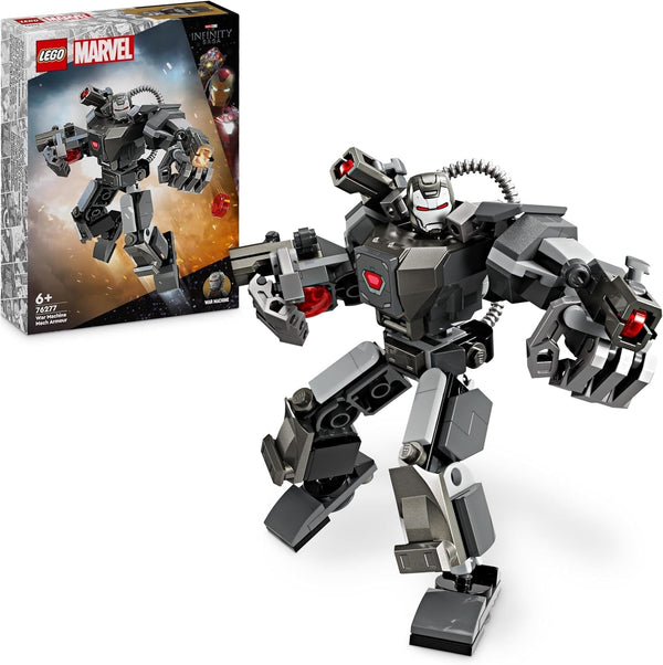 LEGO Marvel War Machine Mech, jucărie construibilă pentru supereroi cu 3 împușcătoare pentru copii, figură de acțiune legendară din MCU, cadou pentru băieți și fete de la 6 ani 76277 Seturi de constructie Besuche den LEGO-Store Singur