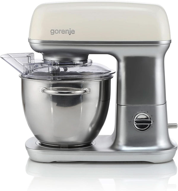 Gorenje MMC 1000 RL Küchenmaschine 7 Geschwindigkeitsstufen/Schüssel 4,5 Liter/ 1000 W Motorleistung / 3D Mixen/Supersilent/Easyclean/Überhitzungsschutz/Drehzahlregulierung/Champagne Mama si Copilul Naty Shop