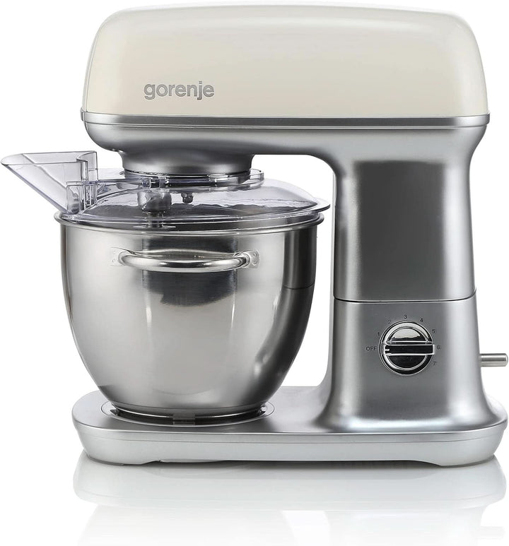 Gorenje MMC 1000 RL Küchenmaschine 7 Geschwindigkeitsstufen/Schüssel 4,5 Liter/ 1000 W Motorleistung / 3D Mixen/Supersilent/Easyclean/Überhitzungsschutz/Drehzahlregulierung/Champagne Mama si Copilul Naty Shop