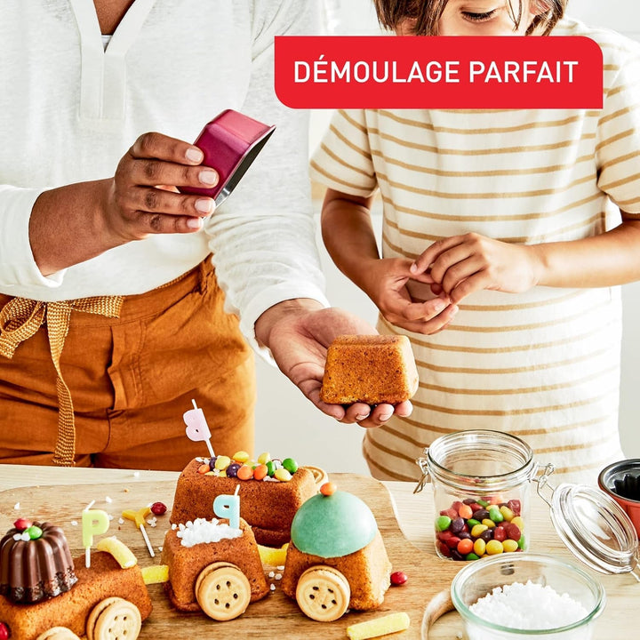 Tefal Creabake Muffins Creabake Backformen, 7,5 Cm, Antihaftbeschichtung, Stapelbares System, Kreative Rezepte Für Süßigkeiten Und Salate, Einfaches Backen, Eisenfarben Matrite si tavi pentru copt Naty Shop