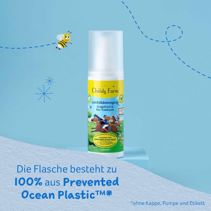 Spray de pieptănat ușor pentru copii Childs Farm 125 ml | Grapefruit și arbore de ceai organic | Descurcă și netezește | Potrivit pentru pielea uscată, sensibilă și pentru pielea predispusă la neurodermatită Produse pentru descurcarea părului Naty Shop