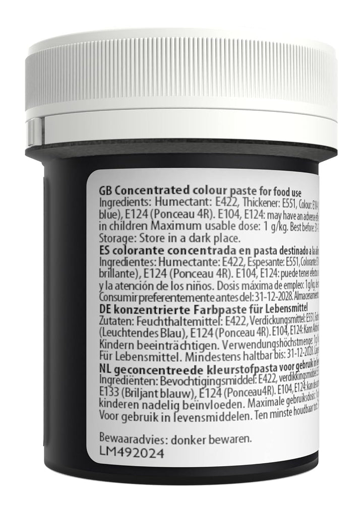 Sugarflair Lebensmittelfarbe Max Konzentriert Black Extra, Lebensmittel Farbstoff Hoch Konzentriert Für Marzipan Und Fondant, Max Concentrate Paste Colour - 42G Coloranti Alimentari Naty Shop