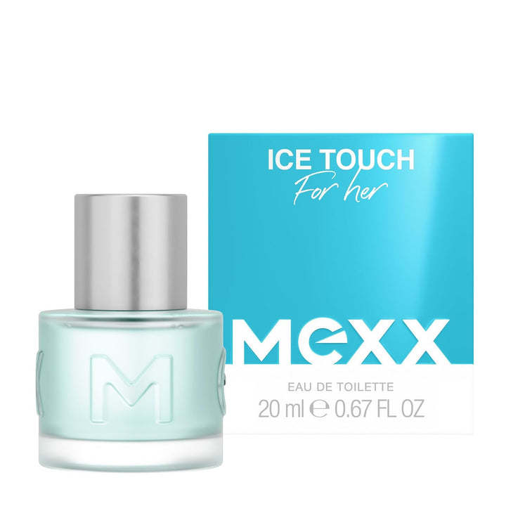 MEXX ICE TOUCH Woman Eau De Toilette, parfum de vară cu flori de portocal pentru femei active și inspirate, 20 ml