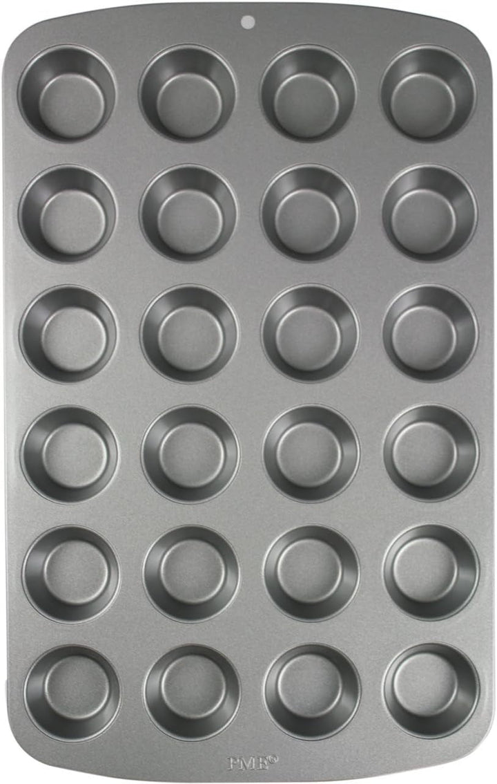 CSB111 Antihaftbeschichtete Mini-Muffinform Mit 24 Löchern Aus Karbonstahl, Edelstahl, Silver, 39.4 X 24.6 X 2.1 Cm Matrite si tavi pentru copt Naty Shop 39.4 X 24.6 X 2.1 Cm Einzeln