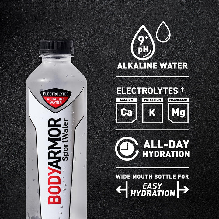 Sportwater Alkaline Water, Superior Hydration, High Alkaline Water Ph 9+, Electrolytes, Perfect for Your Active Lifestyle, 700Ml (Pack of 24) Apa USA Naty Shop