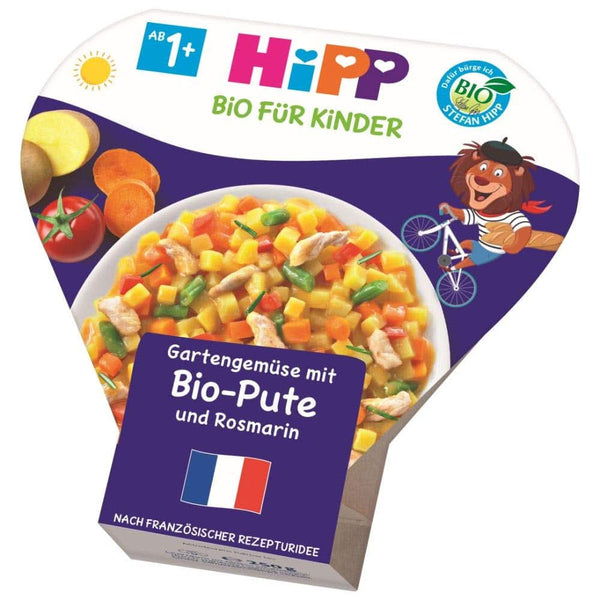 Legume de grădină hipp cu curcan și rozmarin, pachet de 6 (6 x 250 g) Mama si Copilul Naty Shop 250 grame Condimente
