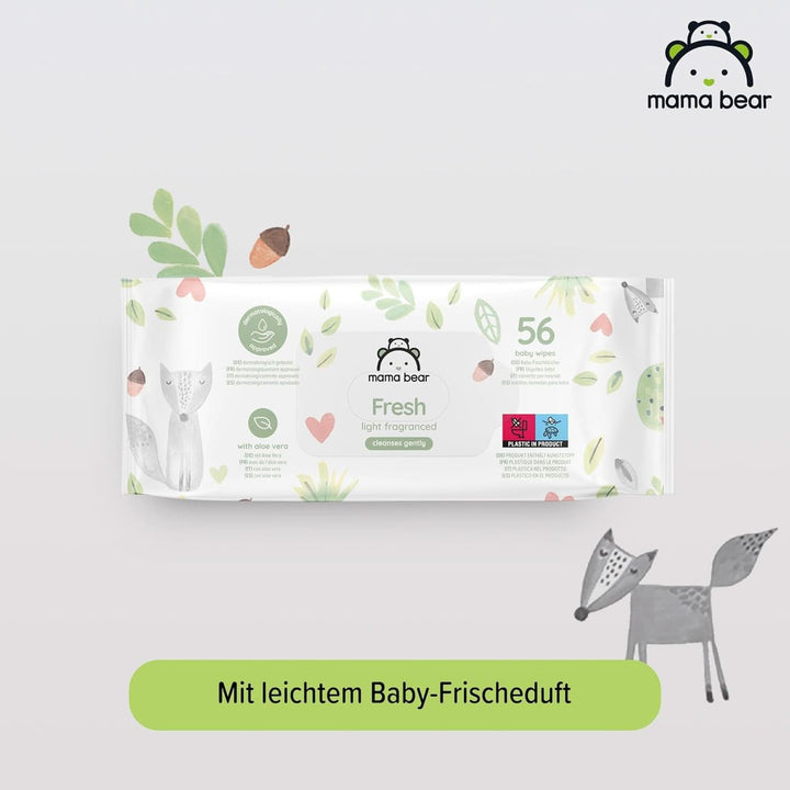 Șervețele proaspete pentru bebeluși cu Aloe Vera Mama Bear Naty Shop
