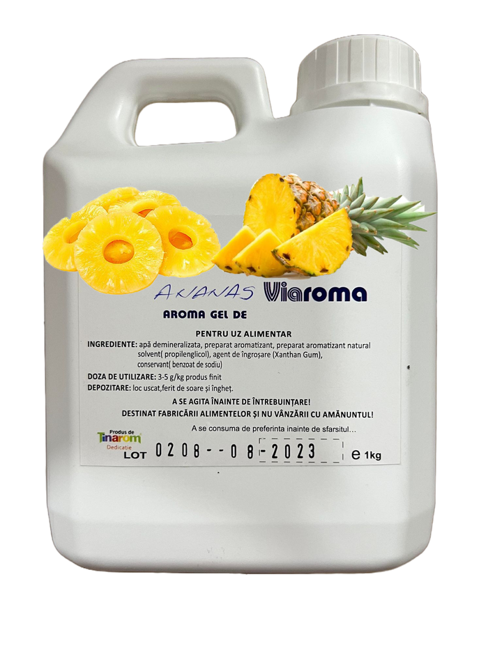 Aroma gel de ananas, 1kg Materii Prime Profesionale Nati Shop