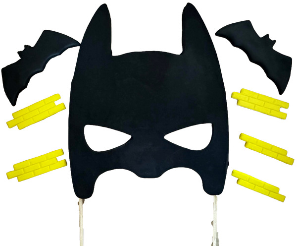 Set 8 decoratiuni comestibile din zahar, Batman Decoratiuni din Pasta de Zahar Naty Shop