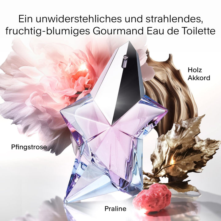 MUGLER Angel Eau De Toilette, Parfum pentru femei, Parfum gurmand fructat-floral, Parfum energic, 100 ml
