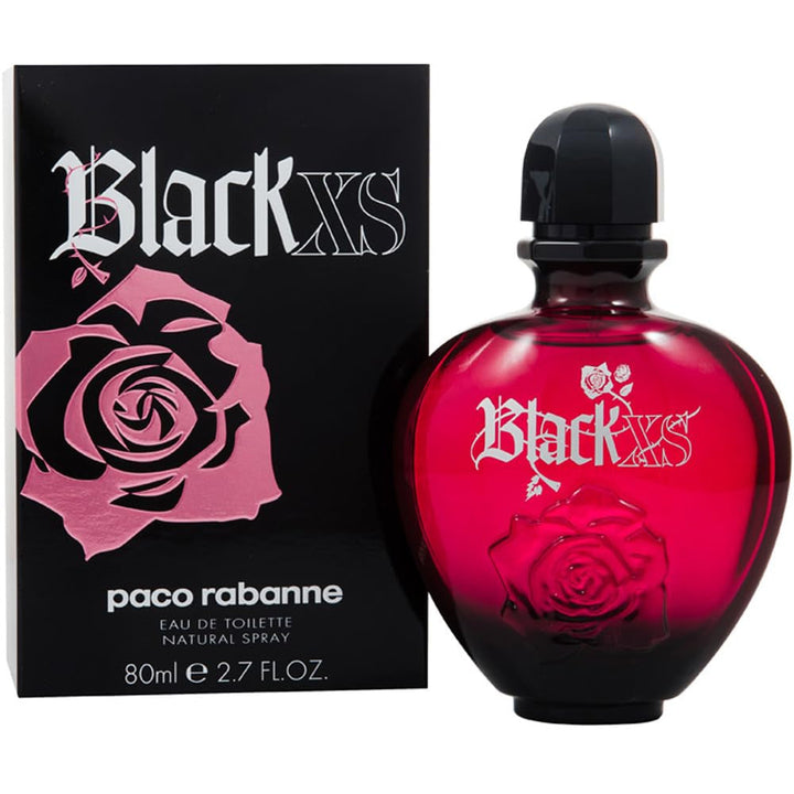 Black XS for Her Femme / Woman, Eau De Toilette, Vaporisateur / Spray 80 ml, 1 pachet (1 x 80 ml)