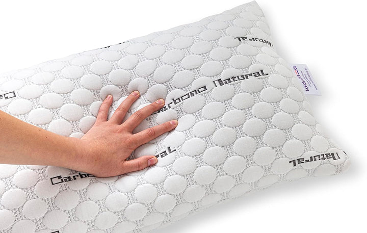 Todocama - Pernă de carbon viscoelastică, 100% viscoelastică, țesătură de carbon elastică, fermitate medie, înaltă (toate dimensiunile disponibile) (pachet 2 X 70 cm) Perne standard Naty Shop