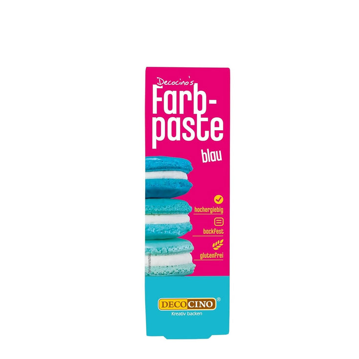 DECOCINO Colour Paste, 20 grame, ideal pentru colorarea prăjiturilor, fondantului și cremelor - fără azot și fără gluten Coloranti Alimentari Naty Shop Albastru 20 grame