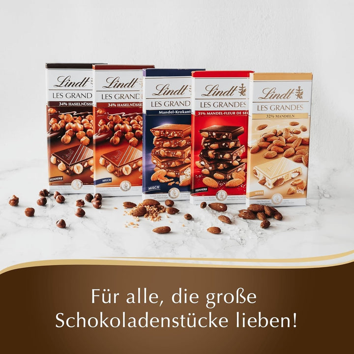 Lindt Chocolate Les Grandes Mandel, 150 grame Bomboane de Ciocolata Naty Shop