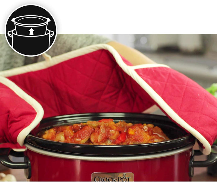 Slow cooker Crock-Pot, 2 setări de temperatură + funcție de menținere la cald, 3,5 litri (3-4 persoane), roșu [SCV400RD] Slow Cooker Naty Shop