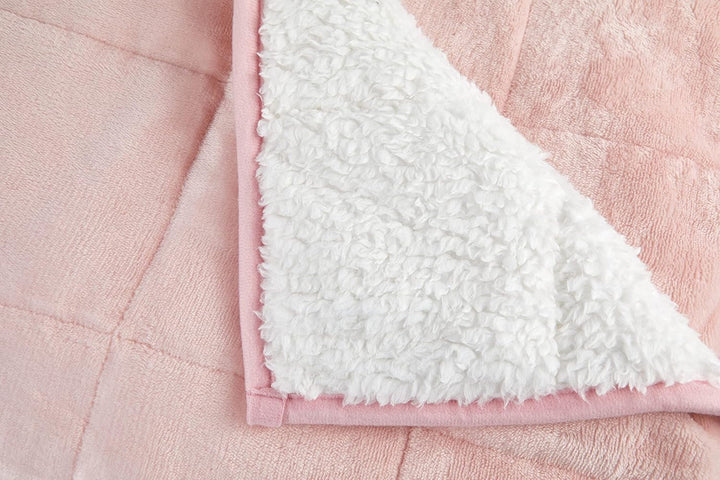 Emma Barclay Pătură Sherpa cu greutate, 127 X 152 cm, Blush Pink Paturi si Cuverturi Emma Barclay