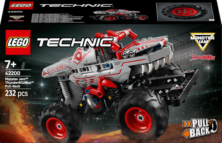 LEGO Technic Monster Jam Thunderroarus, camion monstru de jucărie cu funcție de retragere, jucărie de construcție pentru copii, cadou pentru băieți și fete cu vârsta de 7+ 42200 Seturi de constructie Besuche den LEGO-Store