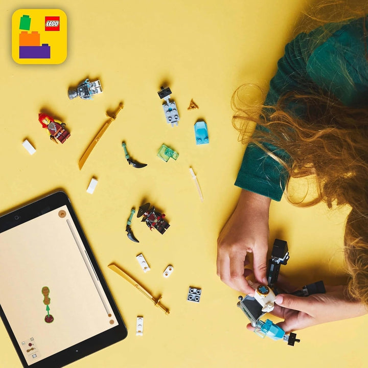 LEGO NINJAGO Zane's Action Mech - Jucărie ninja cu 3 minifigurine pentru jocuri de rol - Set mic de construit și jucat pentru copii - Idee de cadou pentru băieți și fete de la 6 ani 71827 Seturi de constructie Besuche den LEGO-Store