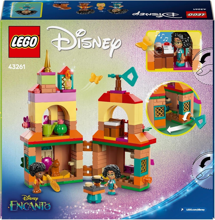 LEGO Ç€ Disney Encanto Mini House, jucărie de construcție pentru fete de la 5 ani, jucărie de fantezie și set de construcție cu Mirabel și Antonio Mini Dolls, o figură Capybara și cheie 43261 Seturi de constructie Besuche den LEGO-Store