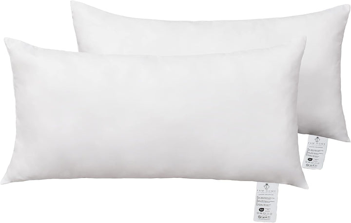 FAM Home Pernă 80X80 Set de 2 Microfibre moi - Pernă 80X80 Suferă de alergii Cu suport optim pentru gât și cap - Pernă interioară Respirabilă Reglarea umidității Antibacteriană Perne ortopedice cervicale Naty Shop Set de 2 40 X 80cm